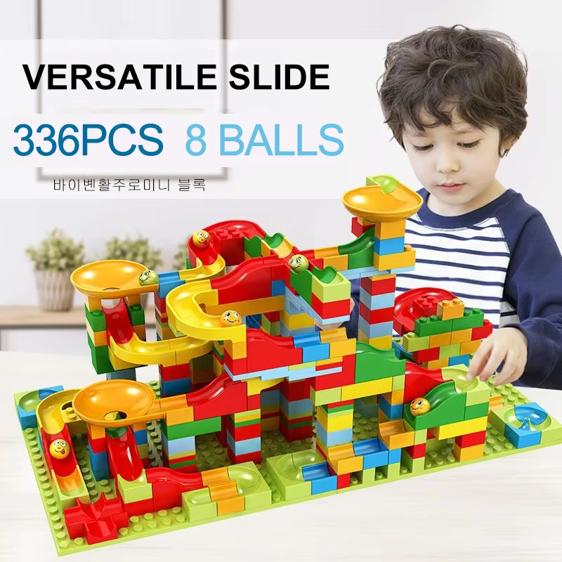 336pcs Slide Ball Track Assembling Building Blocks Diy Rolling Ball ...
