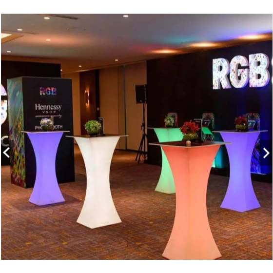 LED TABLE/LED illuminated Cocktail Table Waterproof Glowing Led Bar ...
