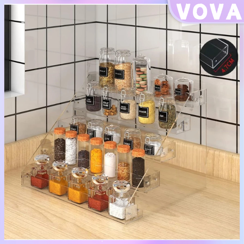 Display Rack Acrylic Store Commodity Clear Shelf Cabinet Perfume ...