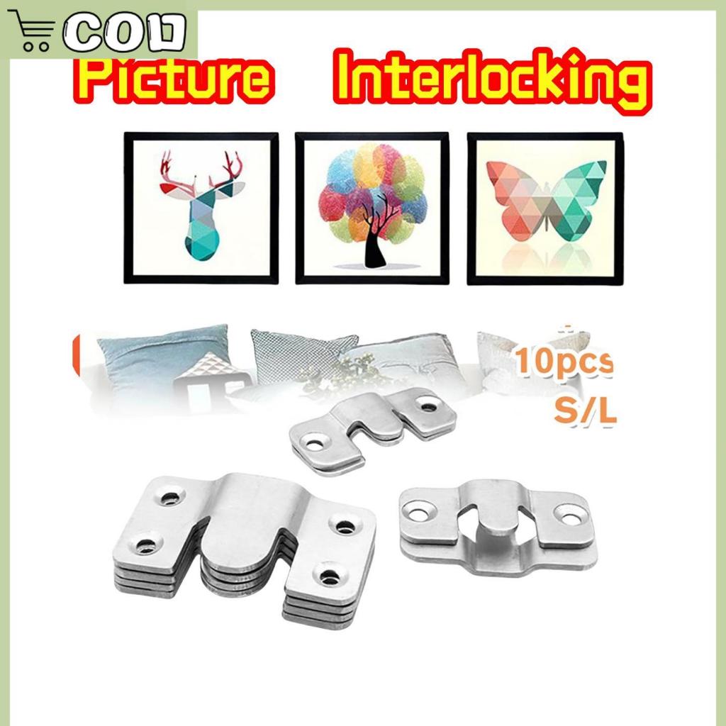 10pcs Duty Furniture Interlock Bracket Wall Flush Mount Bracket ...