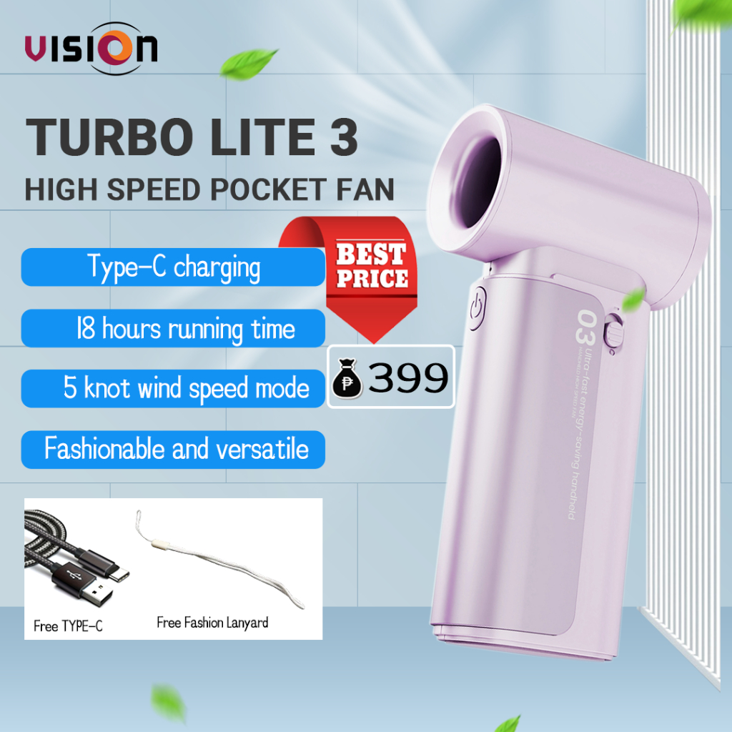 Vision Lite3 handheld fan turbo fan portable jet fan suitable for ...