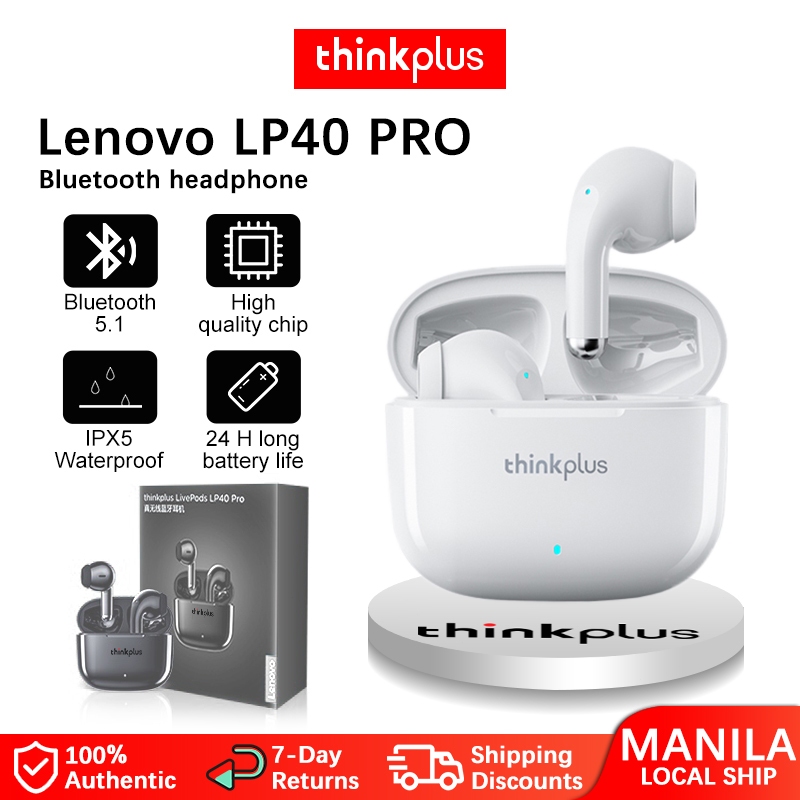 Lenovo Thinkplus LP40 Pro Earbuds Wireless Earphone TwS Bluetooth ...