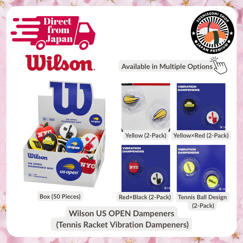 [Wilson] US Open Tennis Racket Dampeners – 2-Pack / 50-Pack - Direct ...