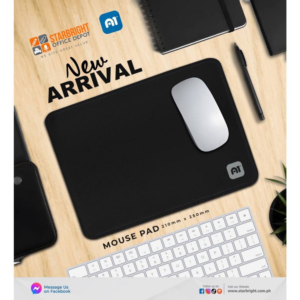 A1 Computer Mouse Pad Black | Shopee Philippines
