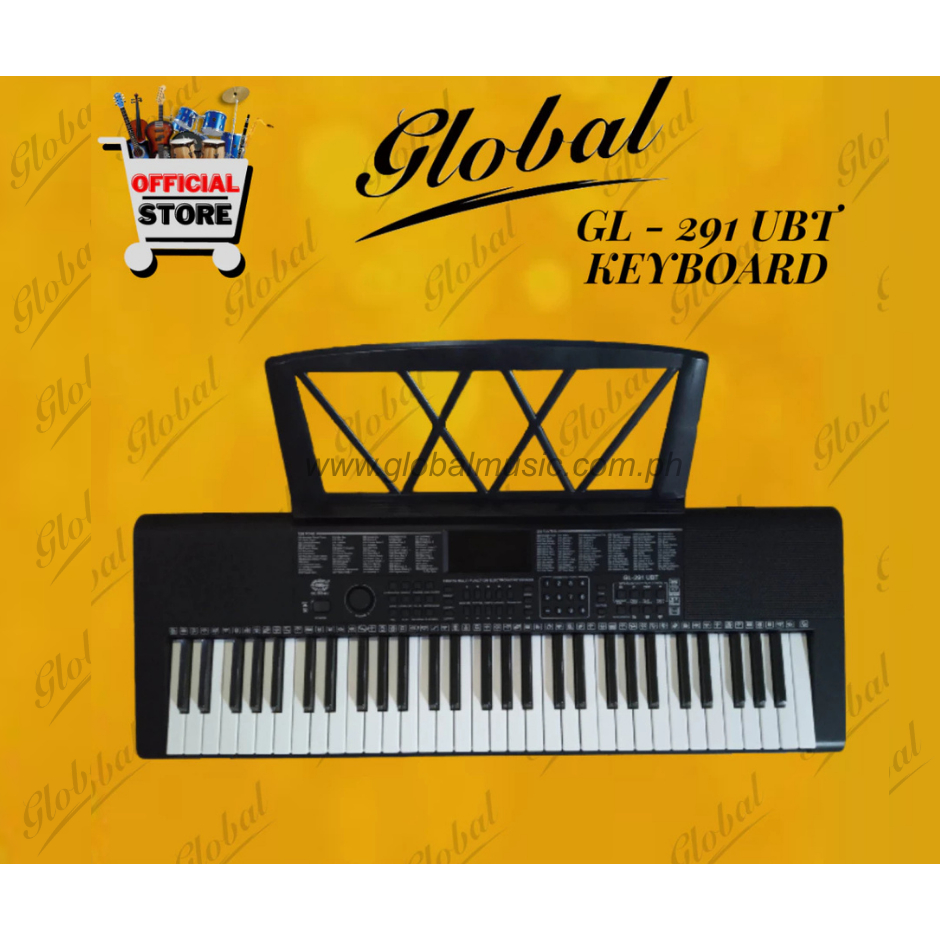 GLOBAL KEYBOARD GL 291 UBT 61 KEYS USB BLULETOOTH compatible BEST for ...