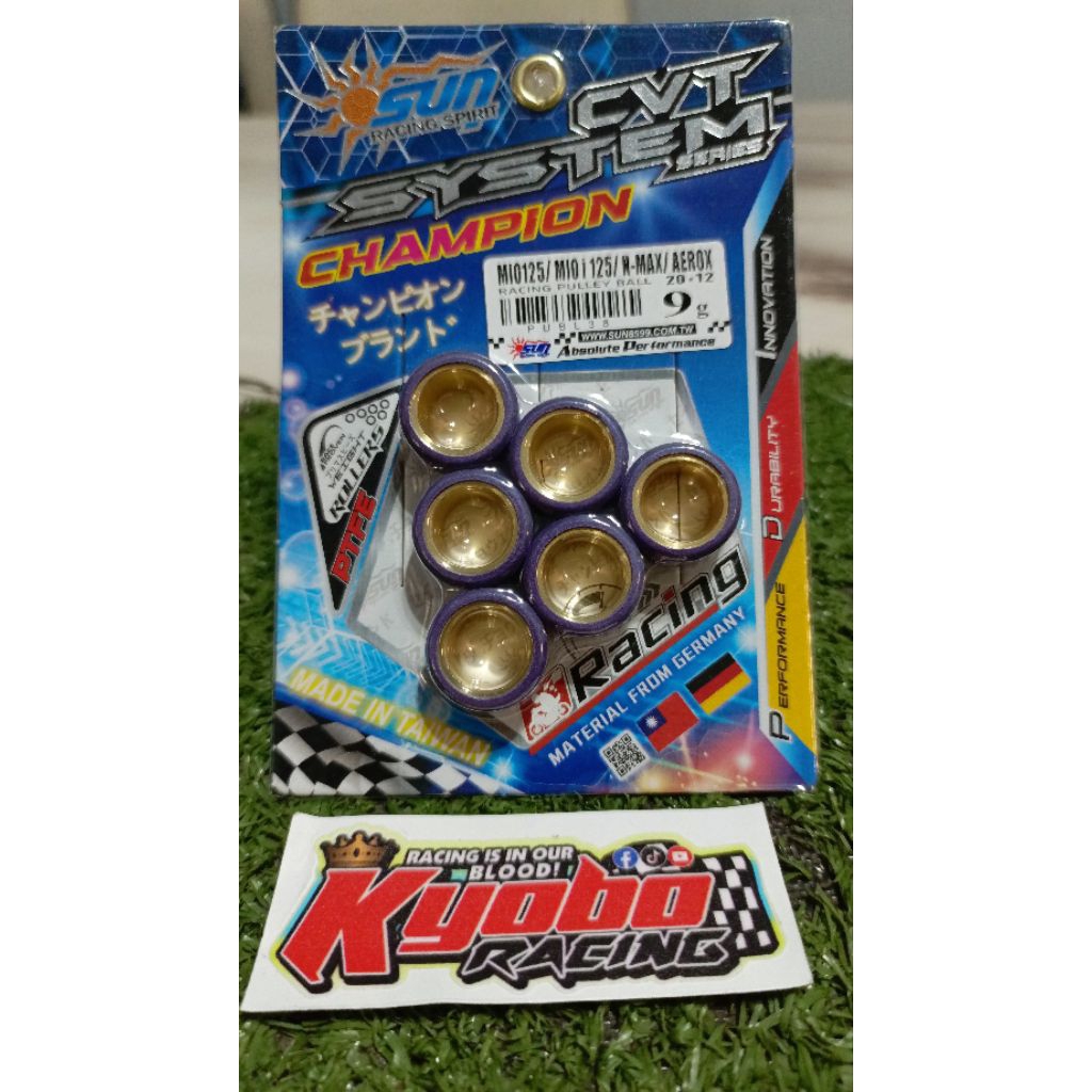 Sun Racing Pulley Ball 8g, 9g for NMax, Aerix, Mioi125 | Shopee Philippines
