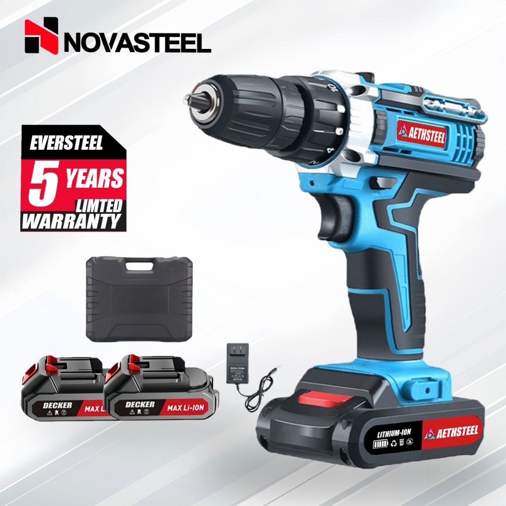 TitanSteel 48V Cordless Impact Drill Heavy Duty Hammer Drill power ...