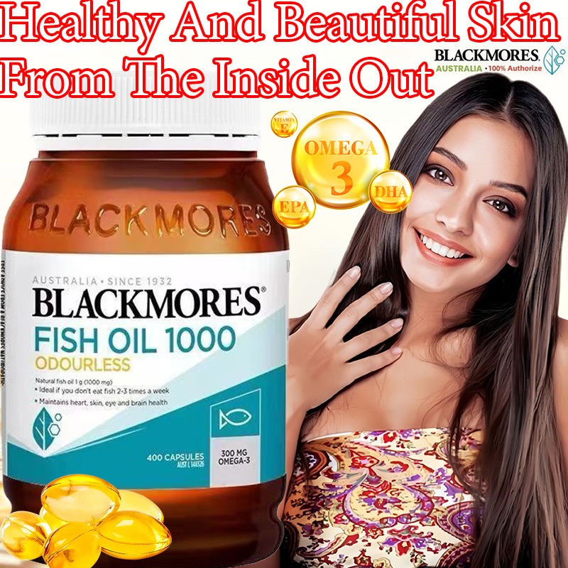Blackmores Odourless fish oil supplement omega 3 Vitamin 1000mg 200/400 ...