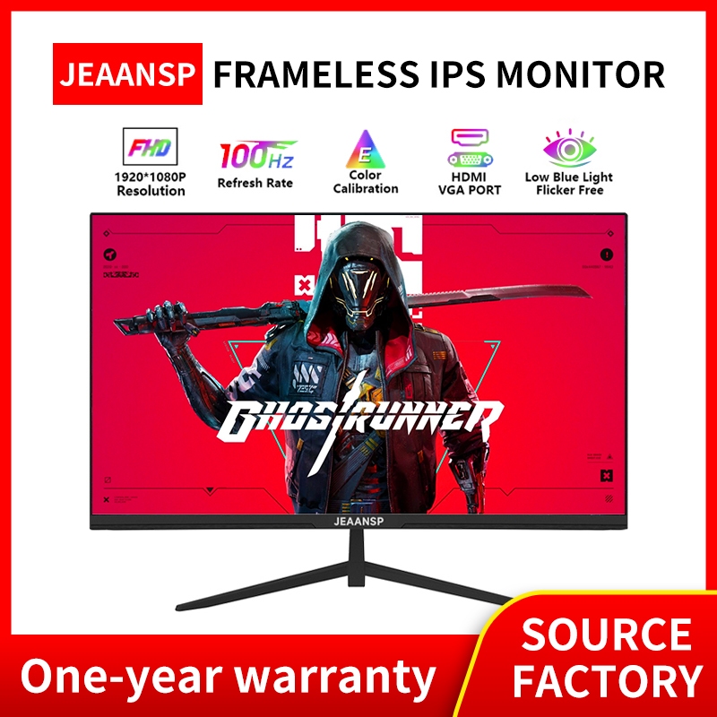 JEAANSP 24 27 inch Gaming Monitor 75HZ IPS Framless Flat FHD Monitor ...