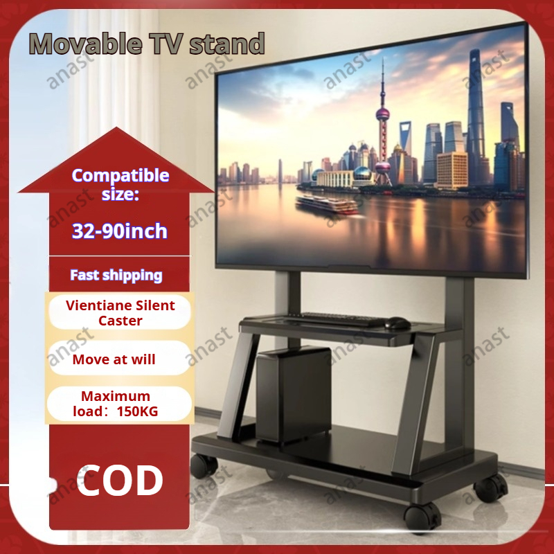 32-90 Inch TV Stand Movable Rack Floor Base And TV Rack With Height ...