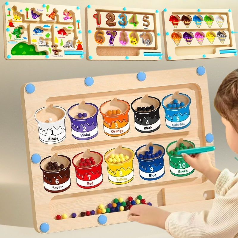 ACE Early Education Toy Magnetic Color Sorting Board and Number Maze ...