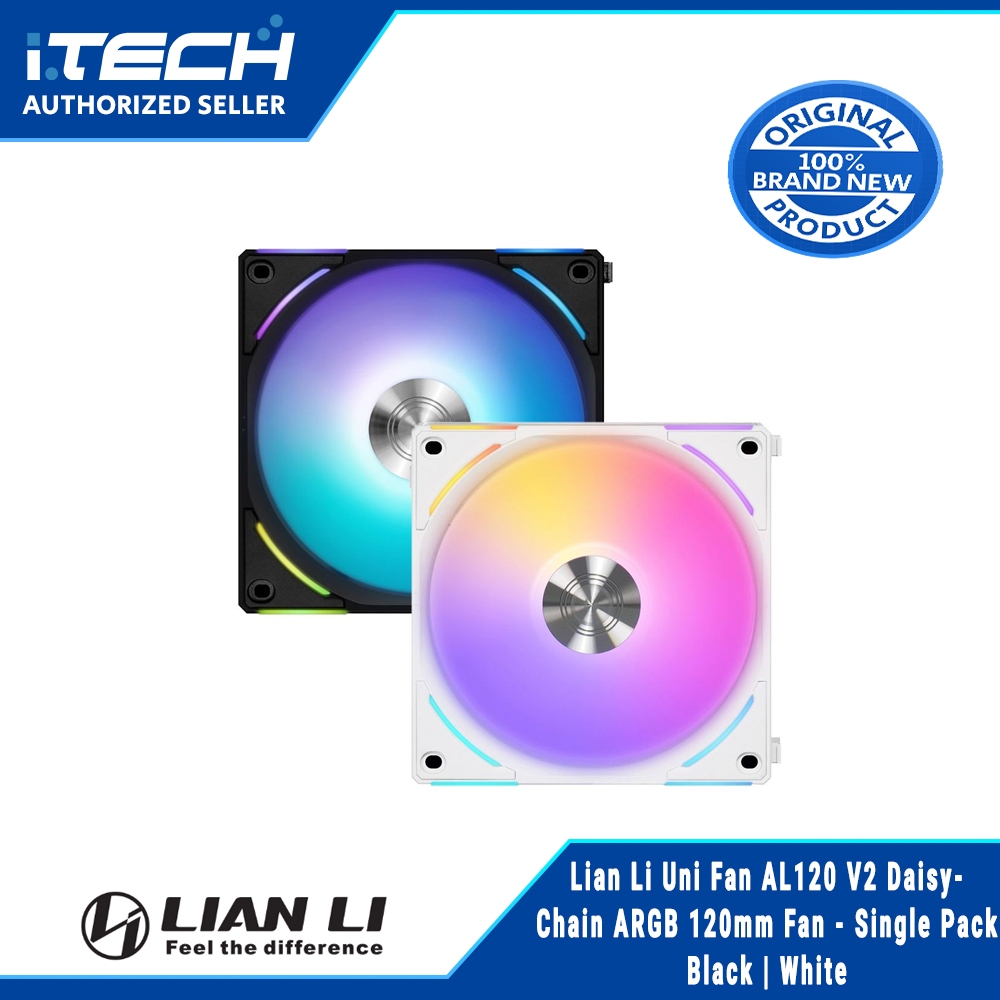 Lian Li Uni Fan AL120 V2 Daisy-Chain ARGB 120mm Fan - Single Pack ...