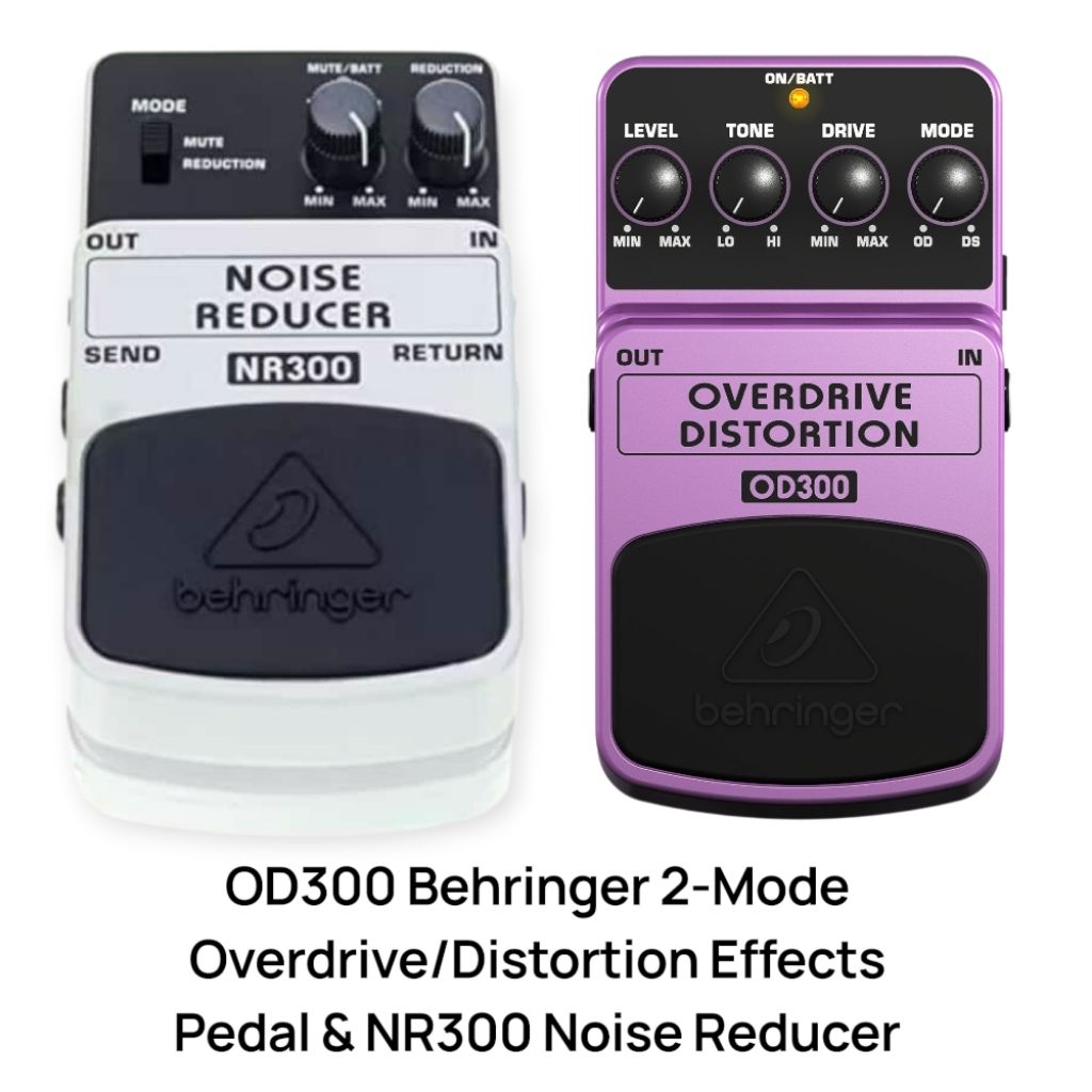 OD300 Behringer 2-Mode Overdrive/Distortion Effects Pedal & Nr300 Noise ...