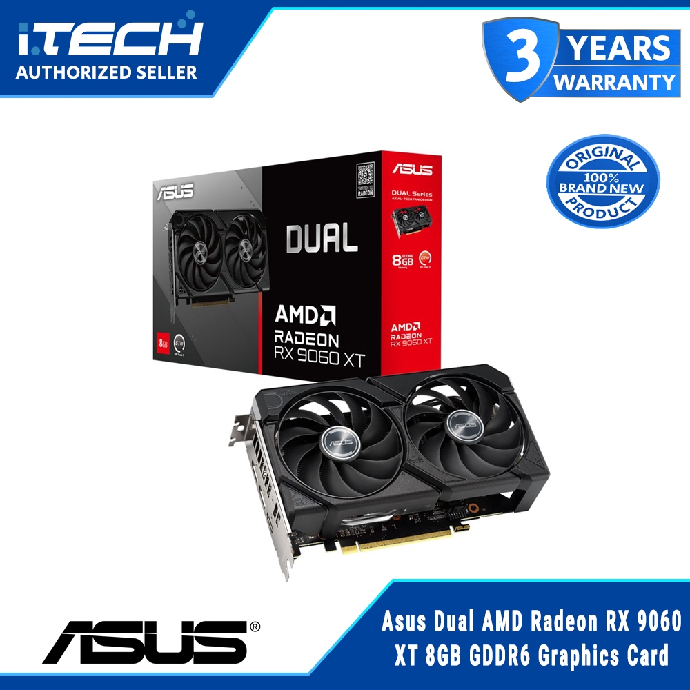 Asus Dual AMD Radeon RX 9060 XT 8GB GDDR6 Graphics Card | Shopee ...