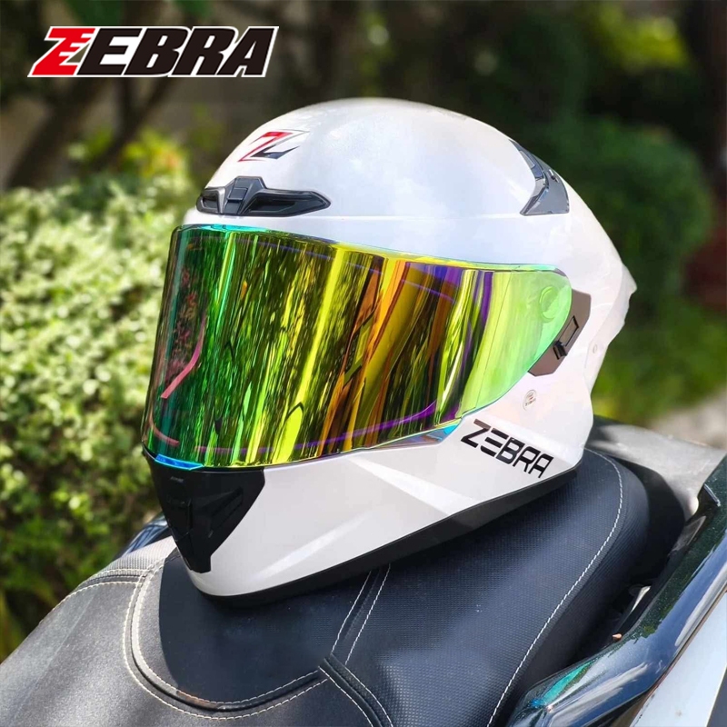 Zebra ATLAS Dual Visor Helmet Full Face for Motorcycle Men Women With ...