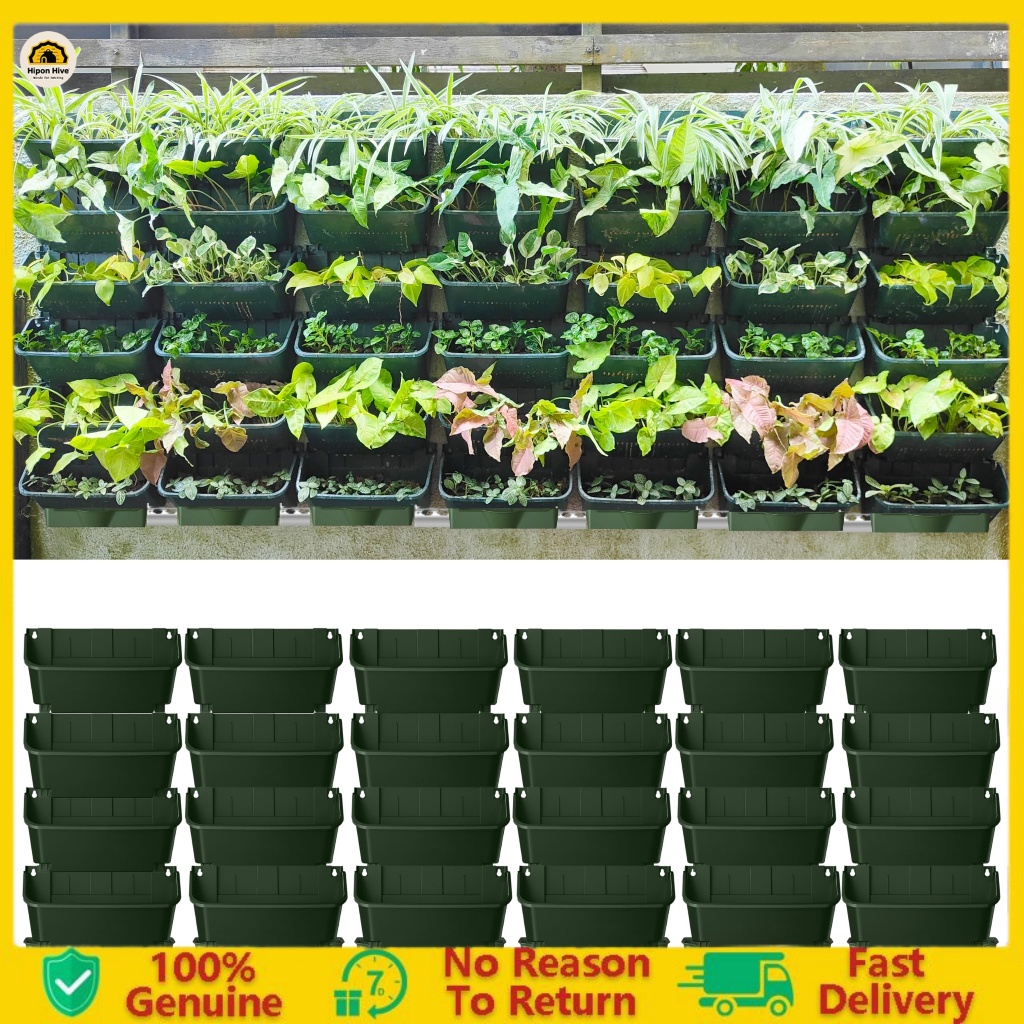 Plastic flower pots vertical plant walls threedimensional greening ...