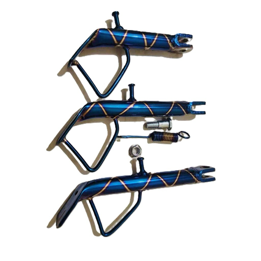 UNIVERSAL SIDE STAND TITANIUM COLOR WITH BOLTS 14CM/18CM/20CM | Shopee ...