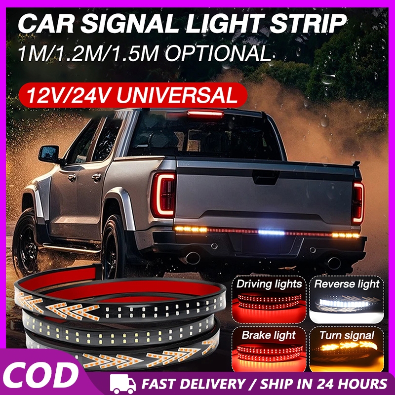 Unbranded 48-Inch LED Tailgate Light Strip – Brake, Reverse, Turn Signals, Plug & Play