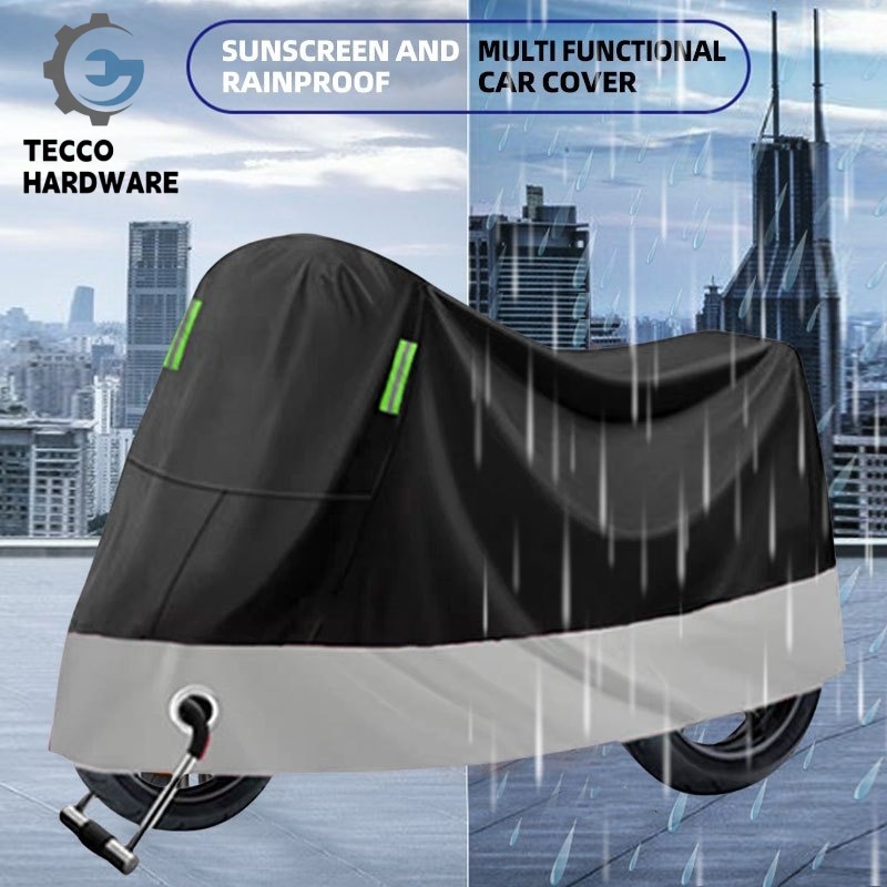 3 Layers Heavy Duty Motorcycle Cover Waterproof Rain Dust Cover Sun ...
