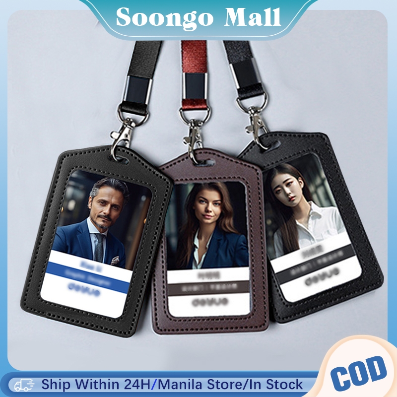 Lightweight Leather ID Card Holder Slim Design For Teachers College ...