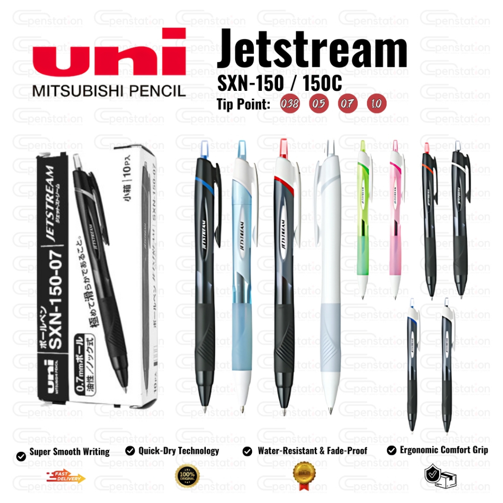 UNI Jetstream Pen – SXN-150 | Smooth & Fast-Drying Ballpen | Uni Super ...