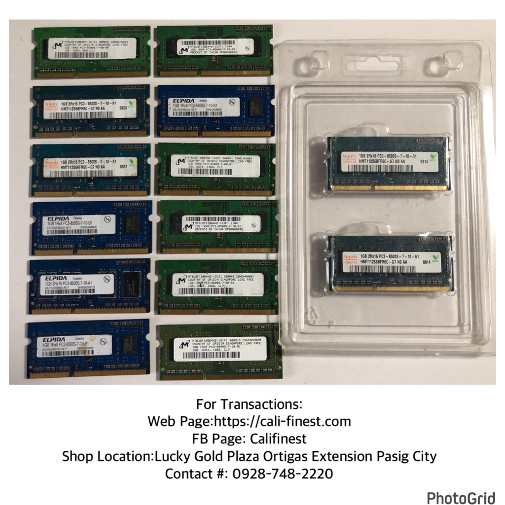 1gb DDR3 8500S Laptop RAM | Shopee Philippines