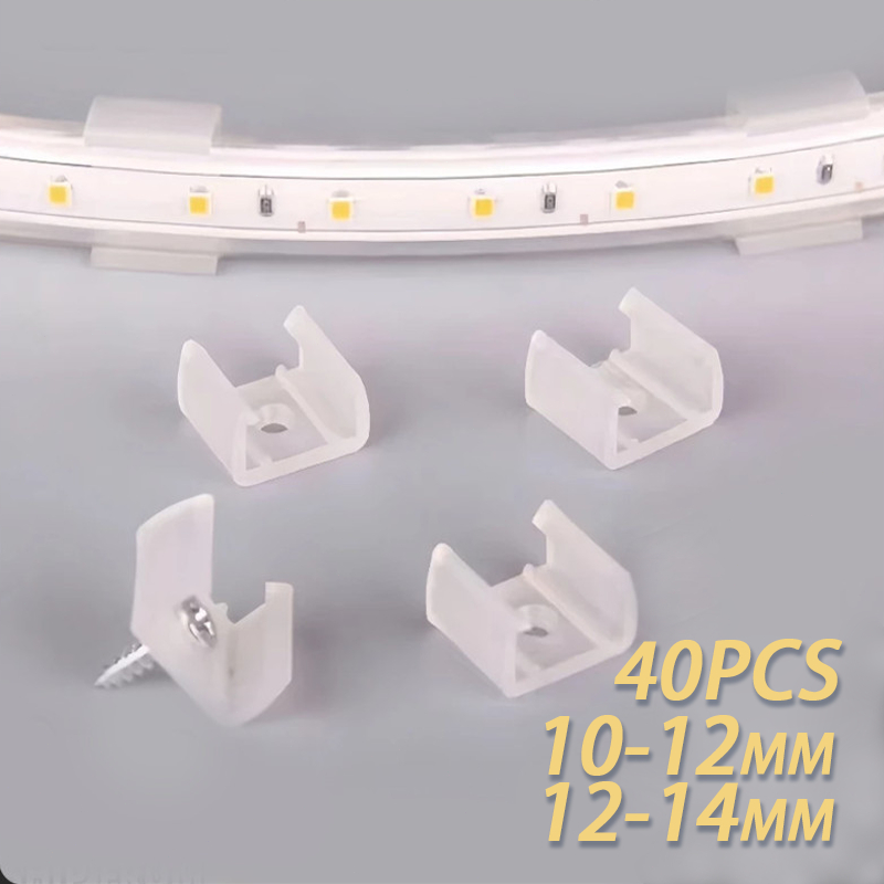 40pcs LED Strip Fixed Clip for Fixing Neon Light 8-14mm Neon Tube Soft ...
