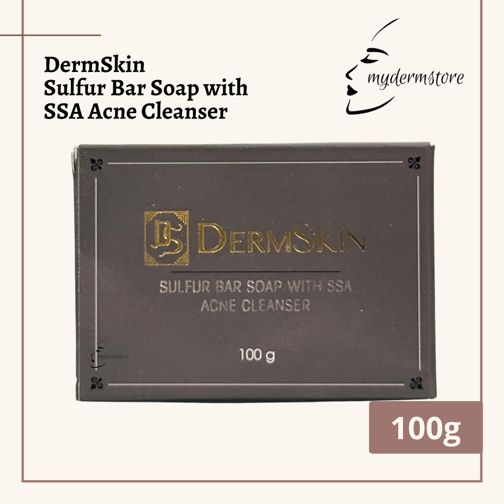 DermSkin Sulfur Bar Soap with SSA Acne Cleanser 100g | mydermstore ...