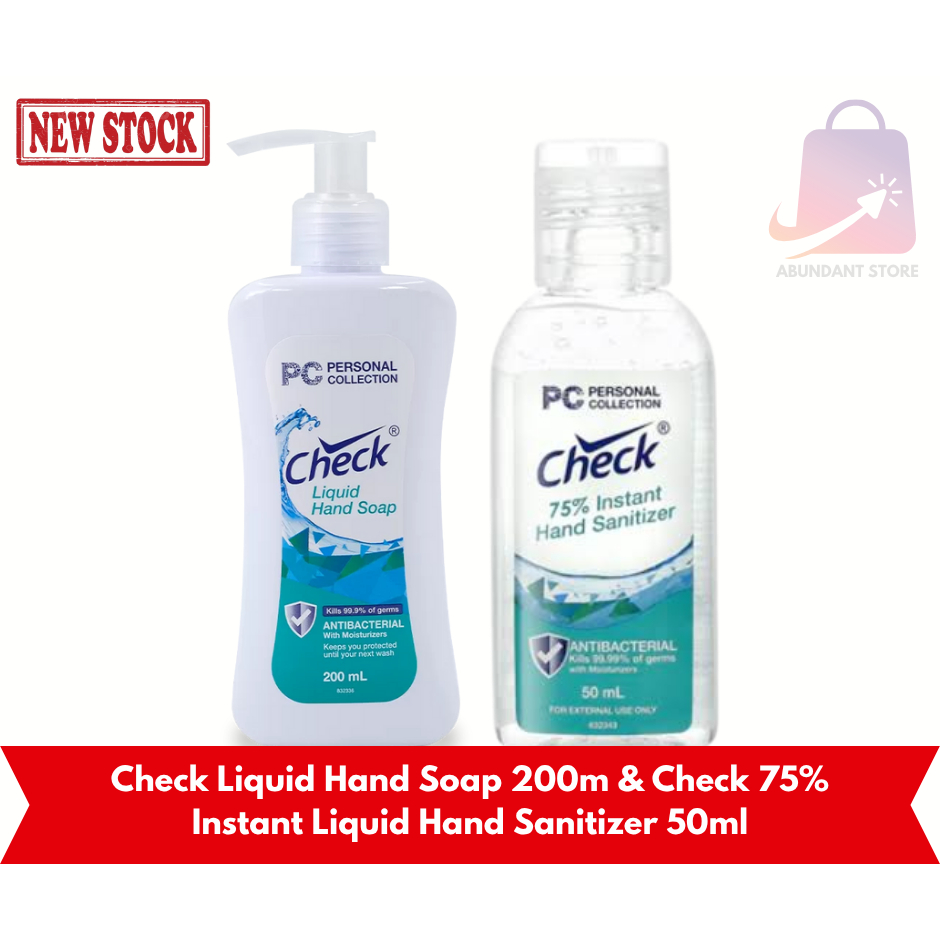 Check|Liquid Hand Soap & Sanitizer 200ml/50ml | Shopee Philippines