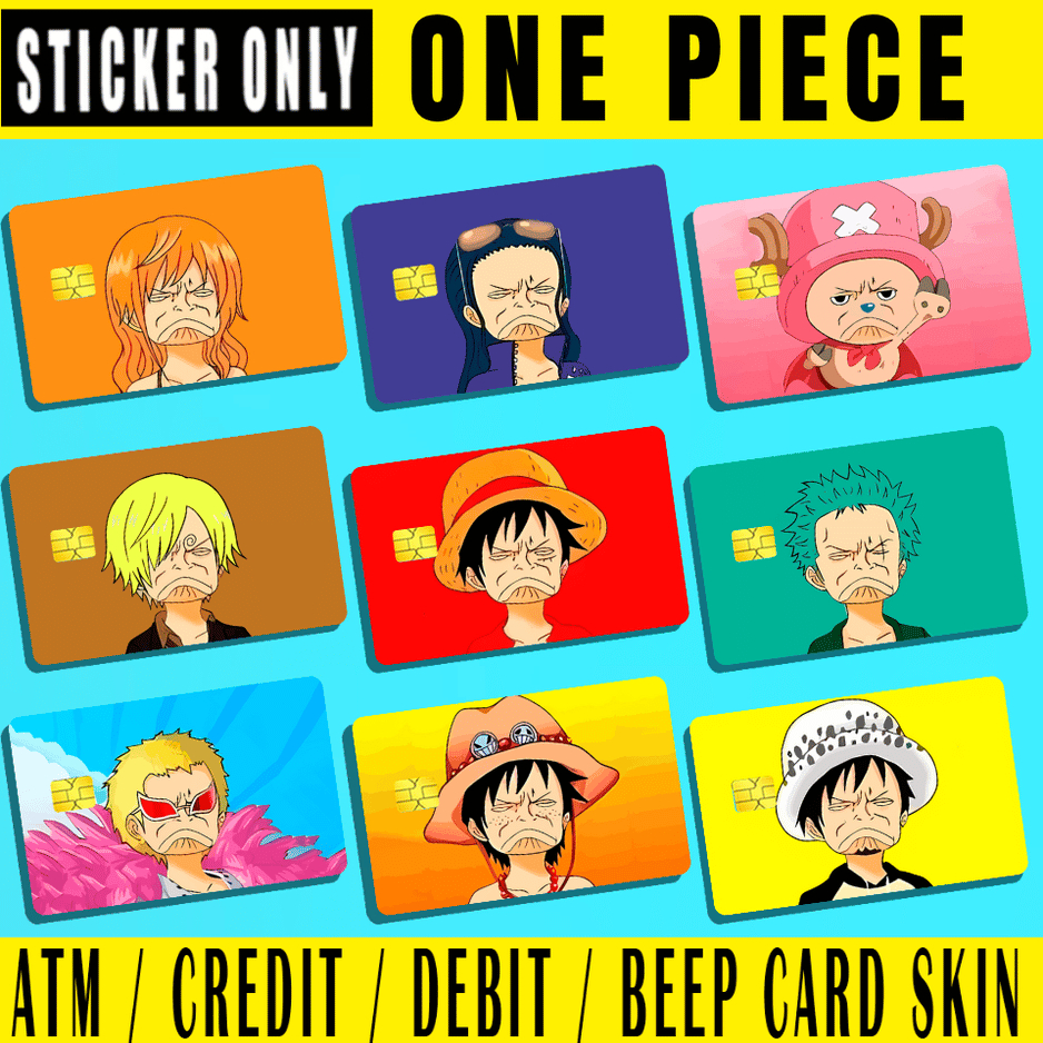 ONE PIECE MEME FACE - (SKIN CARD STICKER) ATM/CREDIT/DEBIT/BEEP (SKIN ...