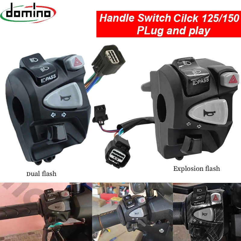 Domino Handle Switch For Honda Click 125/150 NMAX V1 with Pssing Light ...