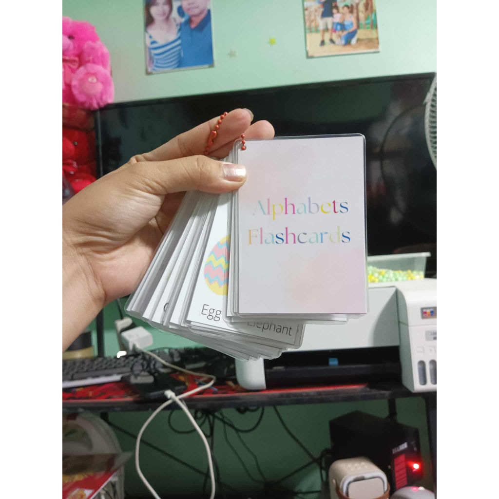 Alphabet Flashcards Key chain style Laminated /Learning Materials for ...