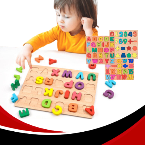 Puzzle Toys ABC Alphabet Digital Puzzle Wooden Toys Kid Number Letter ...