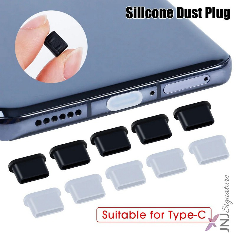 JNJ Type C Silicone Charging Port Dust Plug Protector Cover Cap ...