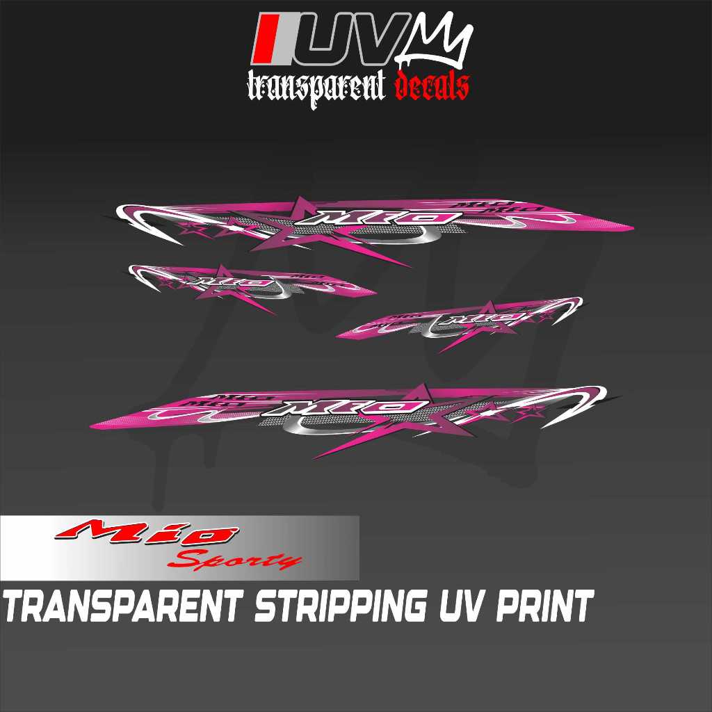 TRANSPARENT MIO 1 / SPORTY NEW STAR DESIGN DECALS | Shopee Philippines