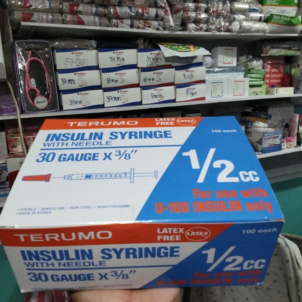 TERUMO INSULIN SYRINGE 1/2 G.30 ( 1 BOX 100'S ) | Shopee Philippines