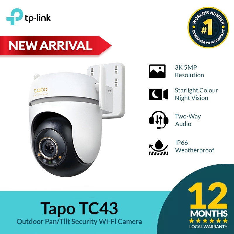 [NEW ARRIVAL] TP-LINK TAPO TC43 2K QHD Outdoor Pan/Tilt Security Wi-Fi ...
