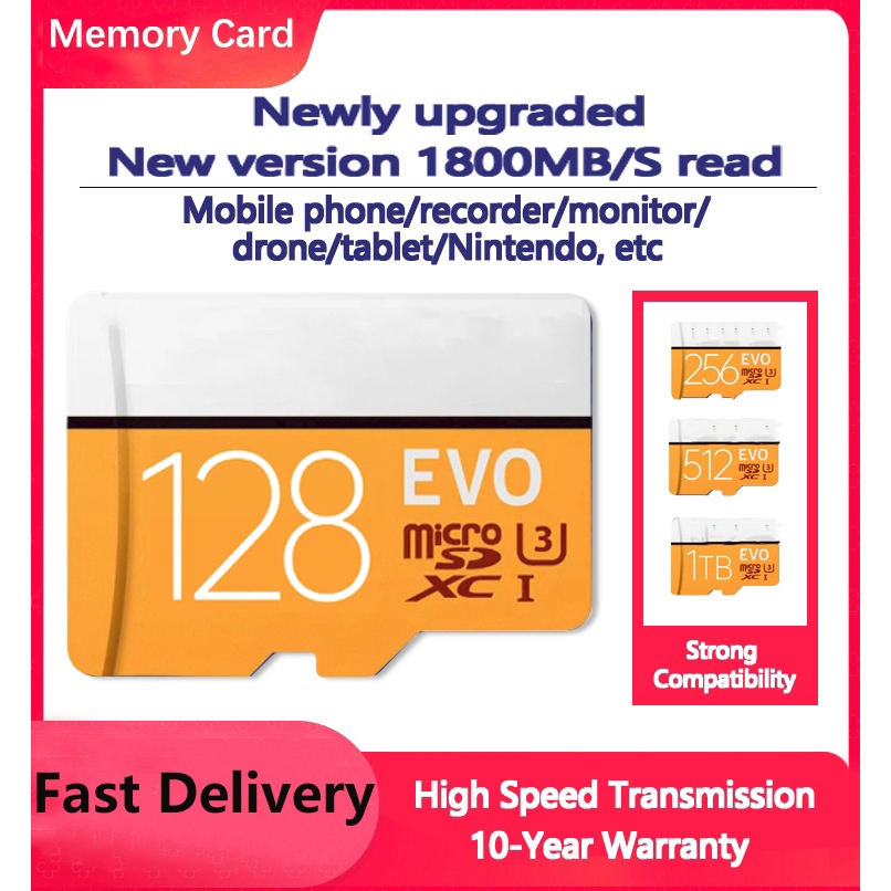 Memory Card Class 10 Micro SD Card EVO PLUS 128GB 256GB 512GB 1TB ...