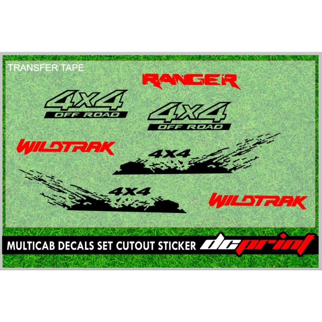 multicab 4x4 sticker set cutout waterproof high quality | Shopee ...