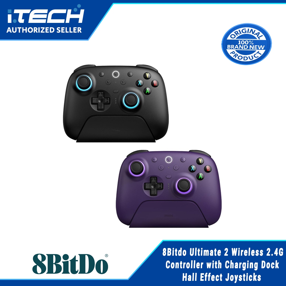 8Bitdo Ultimate 2 Wireless 2.4G Controller with Charging Dock - Hall ...