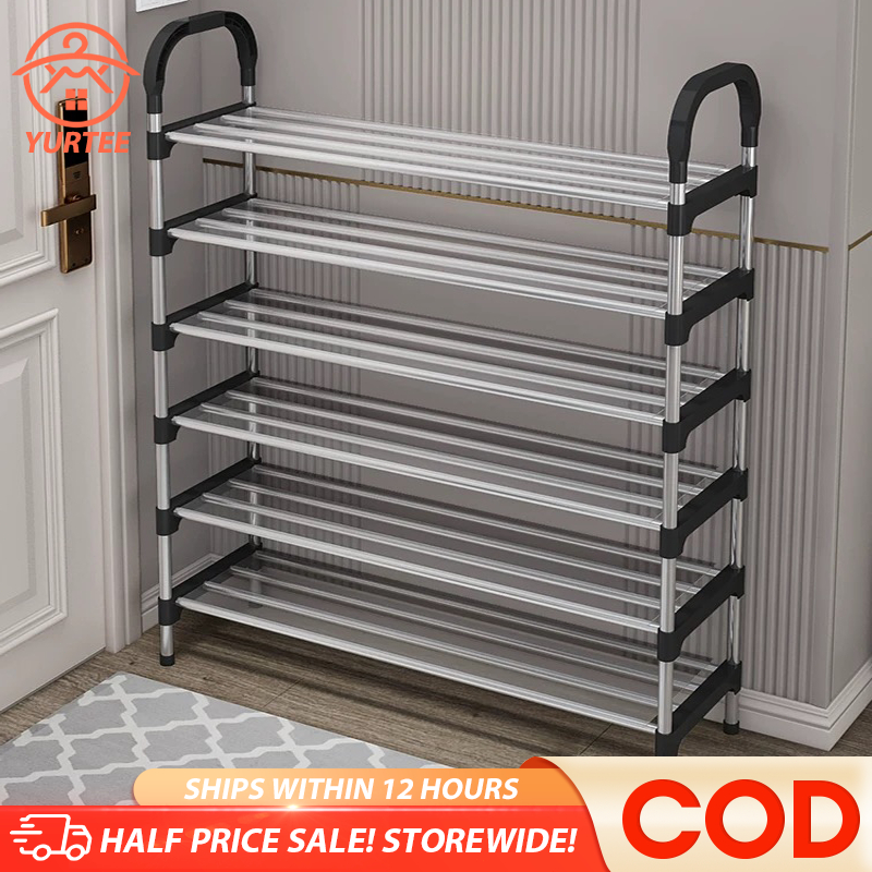 Shoe Rack Organizer Colored Stainless Steel Stackable Shoes Storage ...