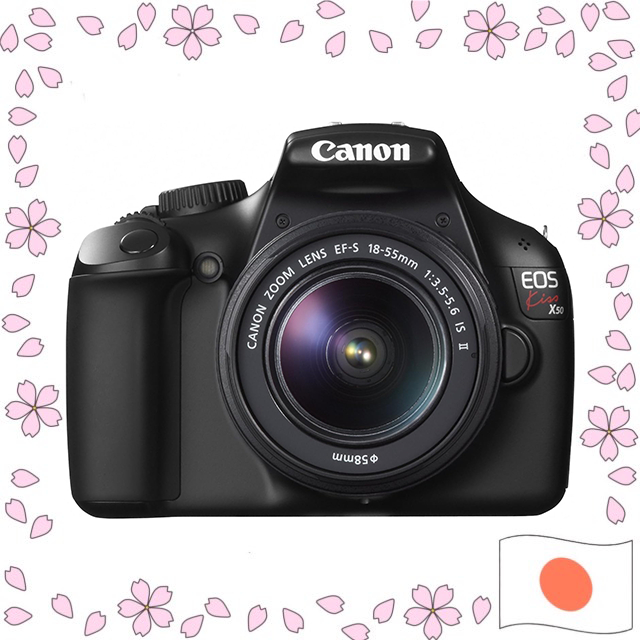 Canon EOS Kiss X50 DSLR Camera Lens Kit with EF-S 18-55mm f/3.5
