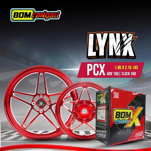 Bom Rangsit BomX Lynx Cnc Mags Pcx160, Adv160 Star Mags 14s 5 Spokes ...
