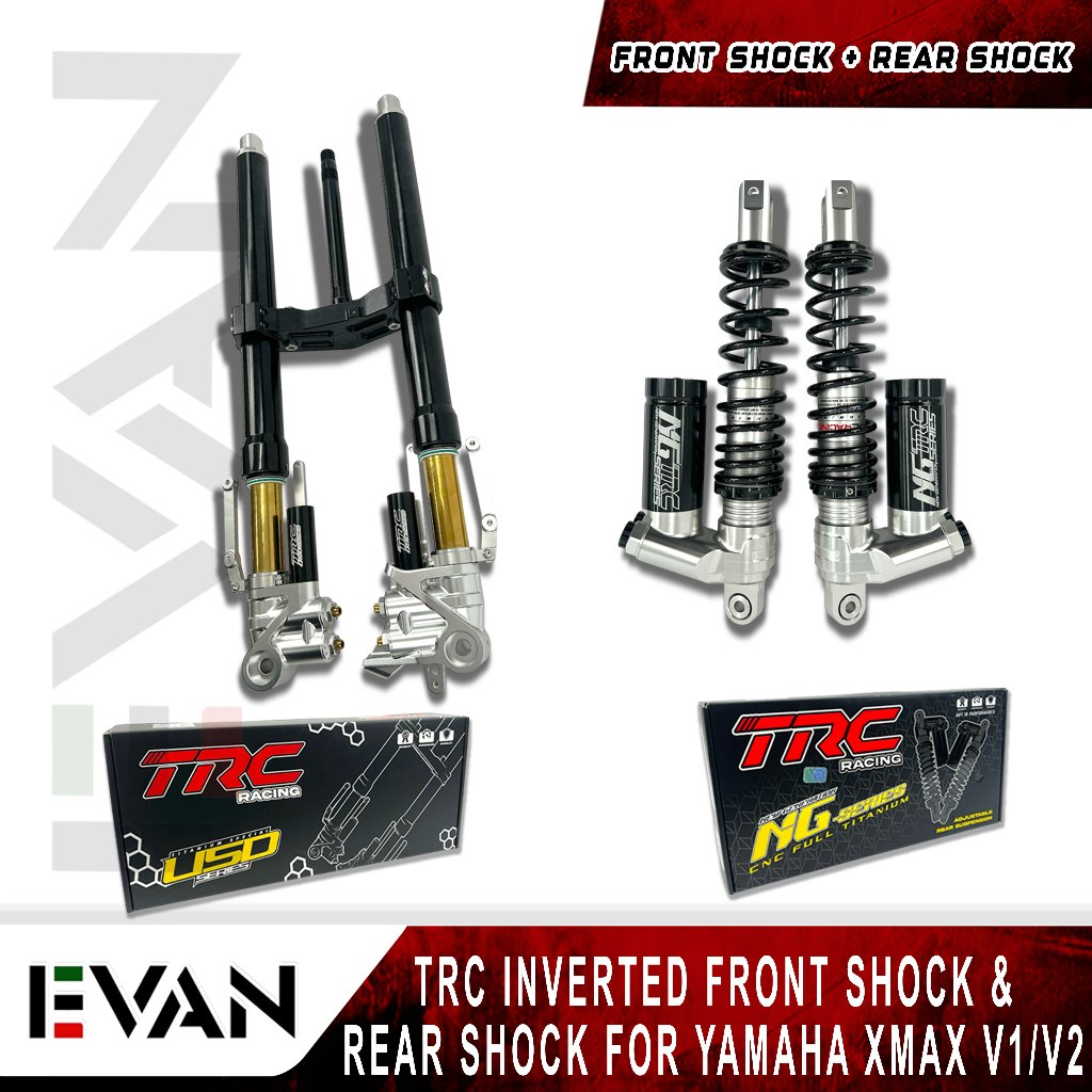 EVAN Shop TRC Racing Inverted Front Shock & Rear Shock for Yamaha XMAX ...