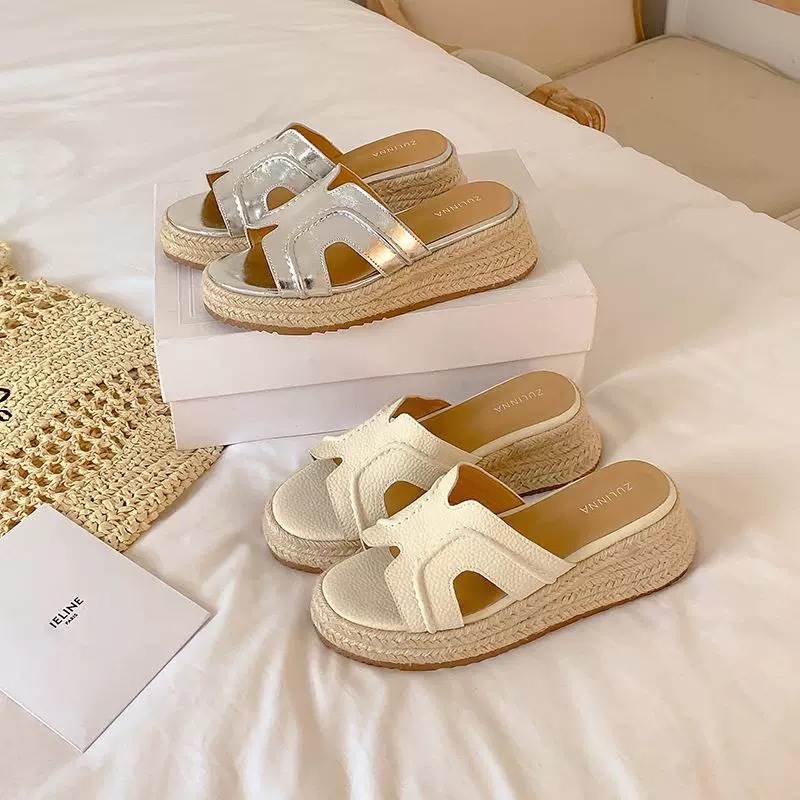 2 inch high heels Korean Two Strap High Heels Slippers For Women Heels ...