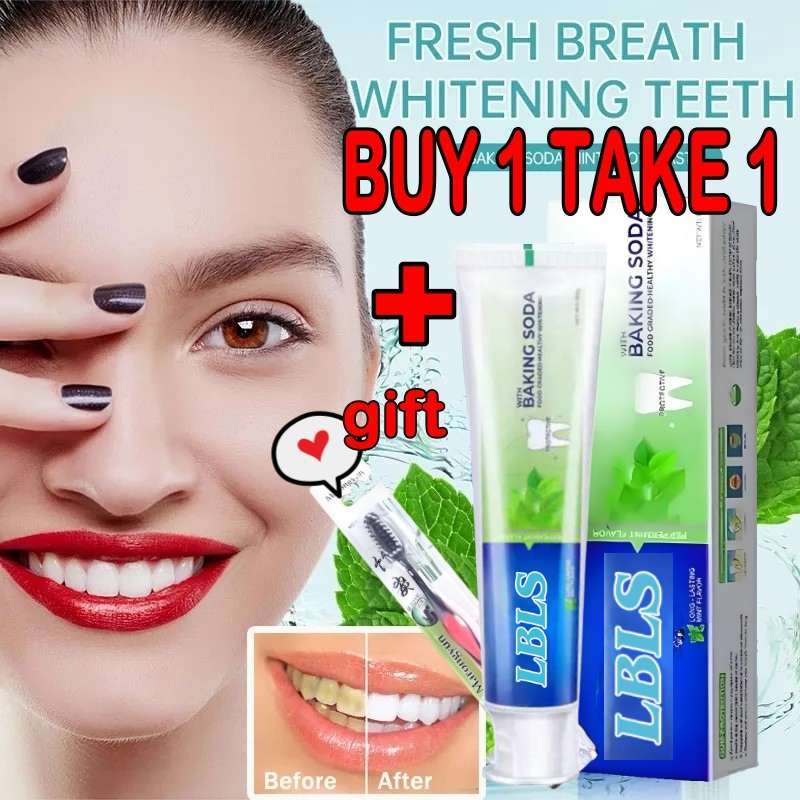 LBLS Baking Soda and Mint Whitening Toothpaste Cares for Teeth Air ...