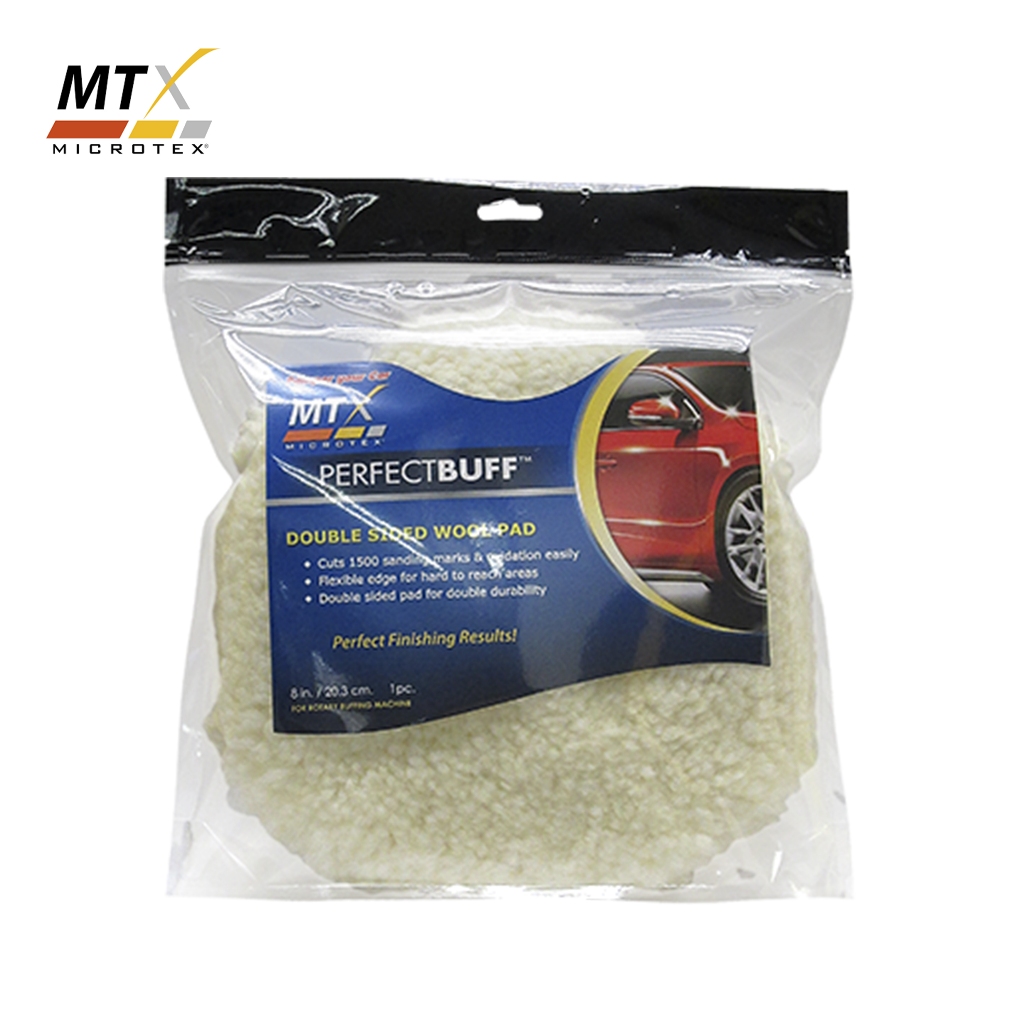 Microtex MTX Buffing Pad Double Sided Wool Pad 8 inches | Shopee ...