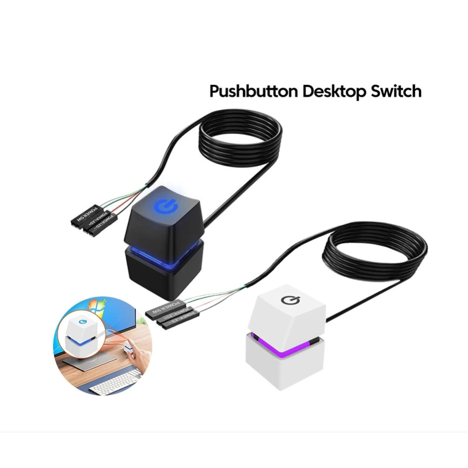 【PAI】Desktop Computer Power Switch Pc Motherboard External Start Power ...