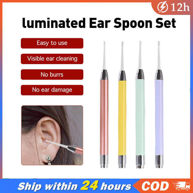Ear Pick Tool LED Flashlight Earpick Set with Magnifier Ear Health Ear ...