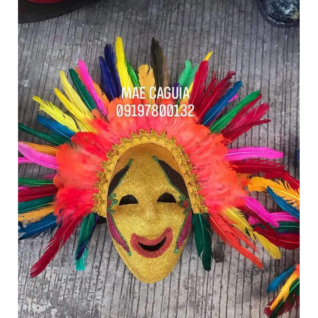 Festival Maskara Colorful with feathers and glitters | Shopee Philippines